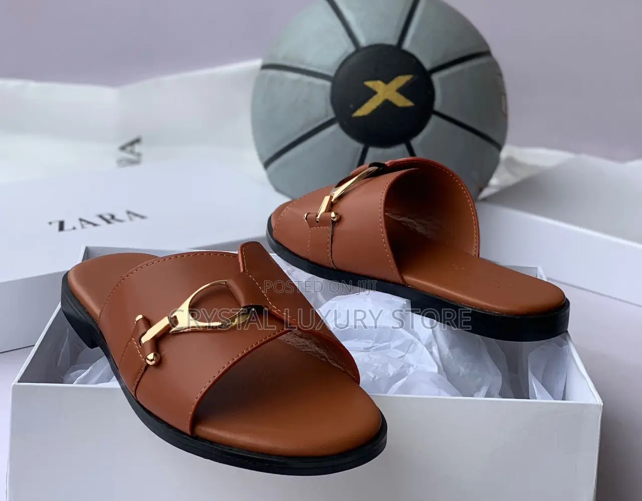 Zara Quality Luxury Men Genuine Leather Pams