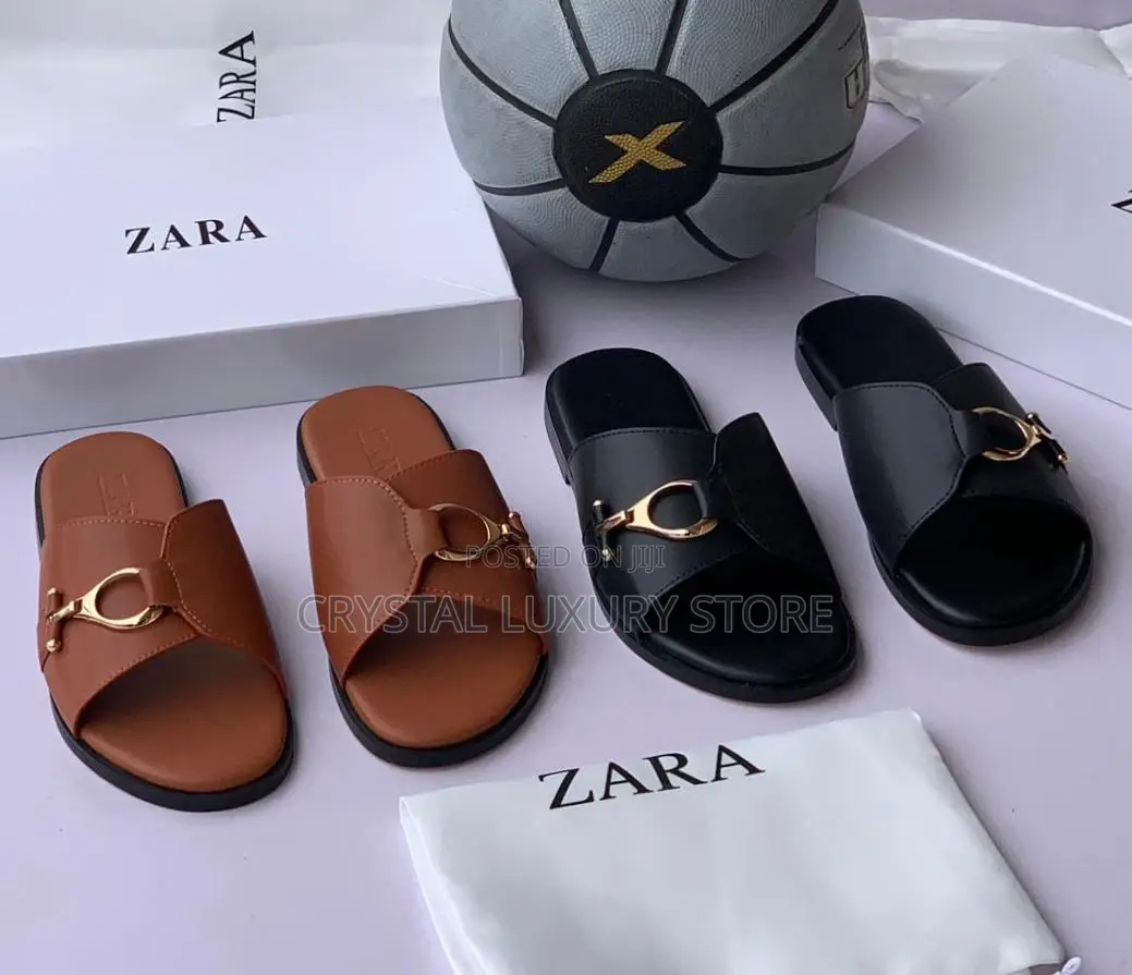 Zara Quality Luxury Men Genuine Leather Pams