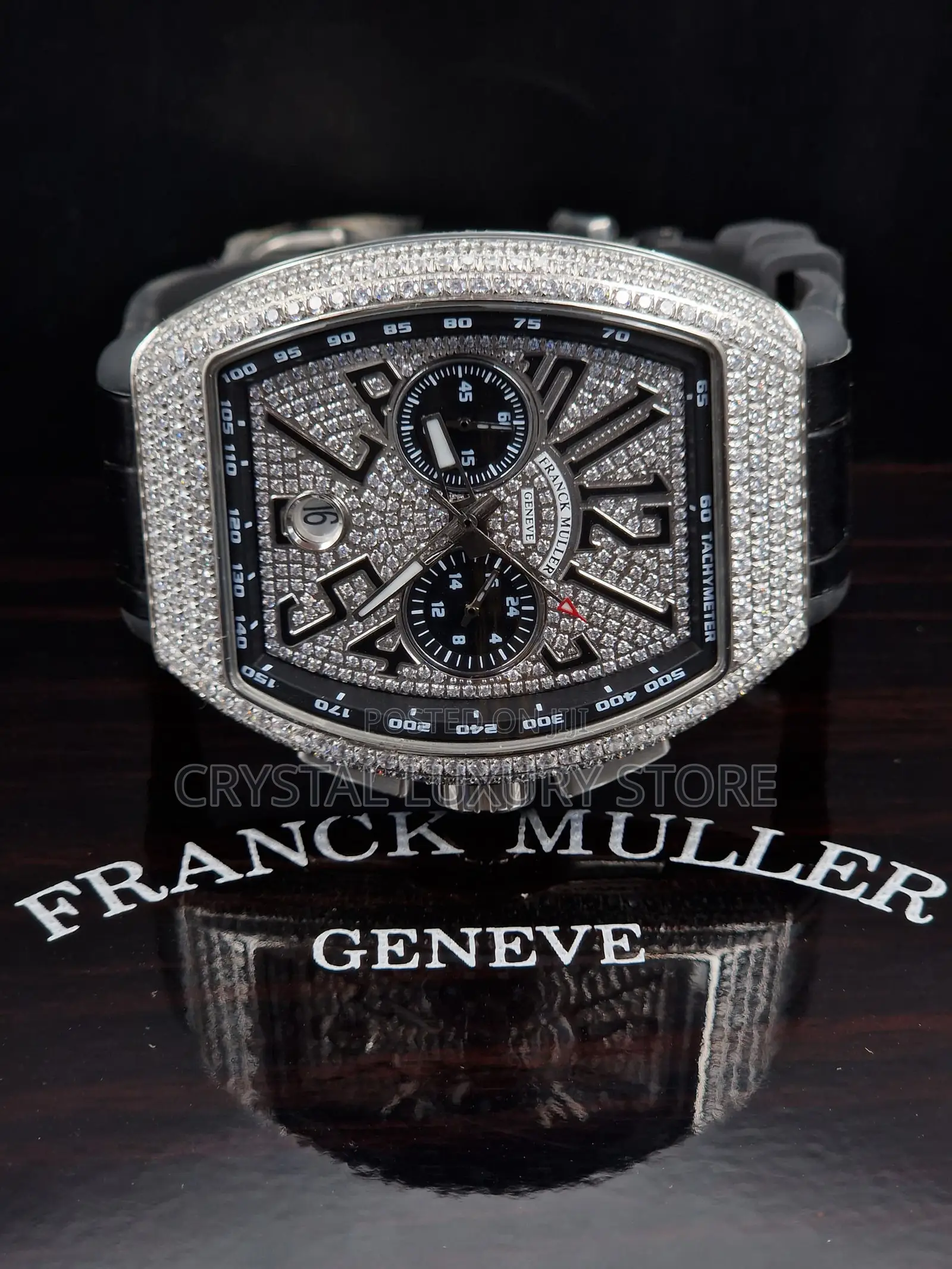 Franck Muller Quality Men Genuine Leather Wristwatch