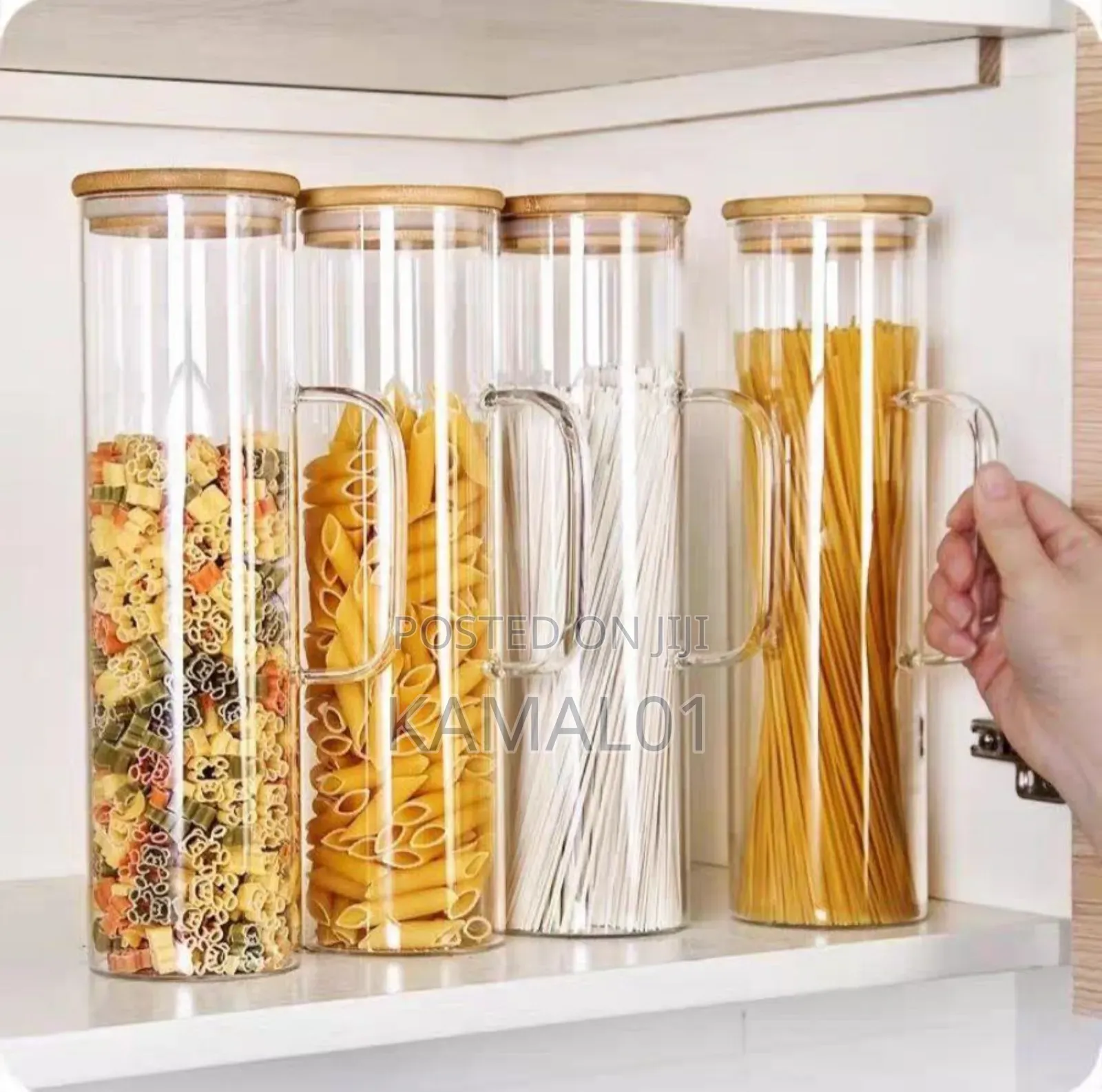Glass Food Jar With Bamboo Lid