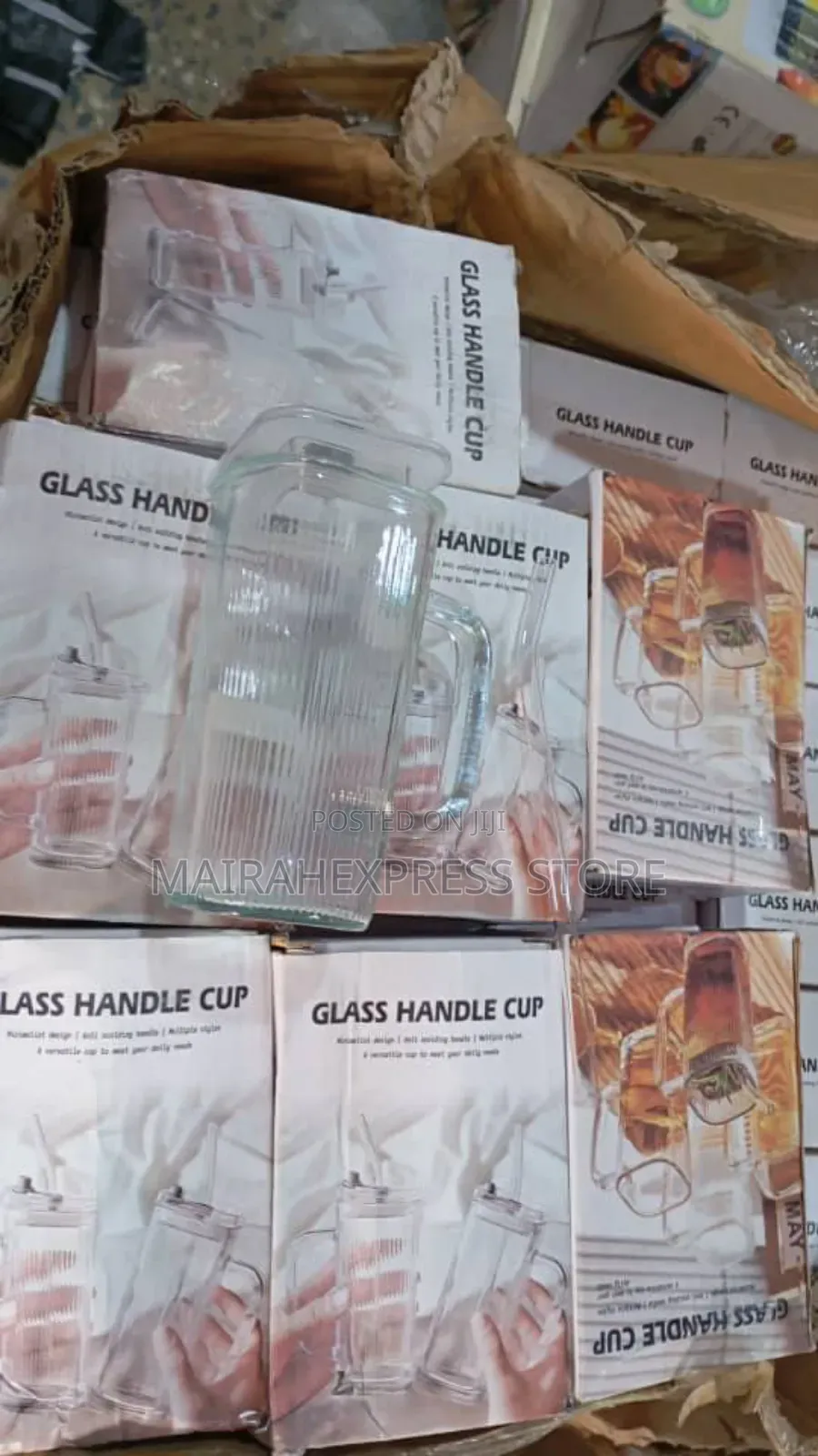 Classic Glass Cup With Cover Straw