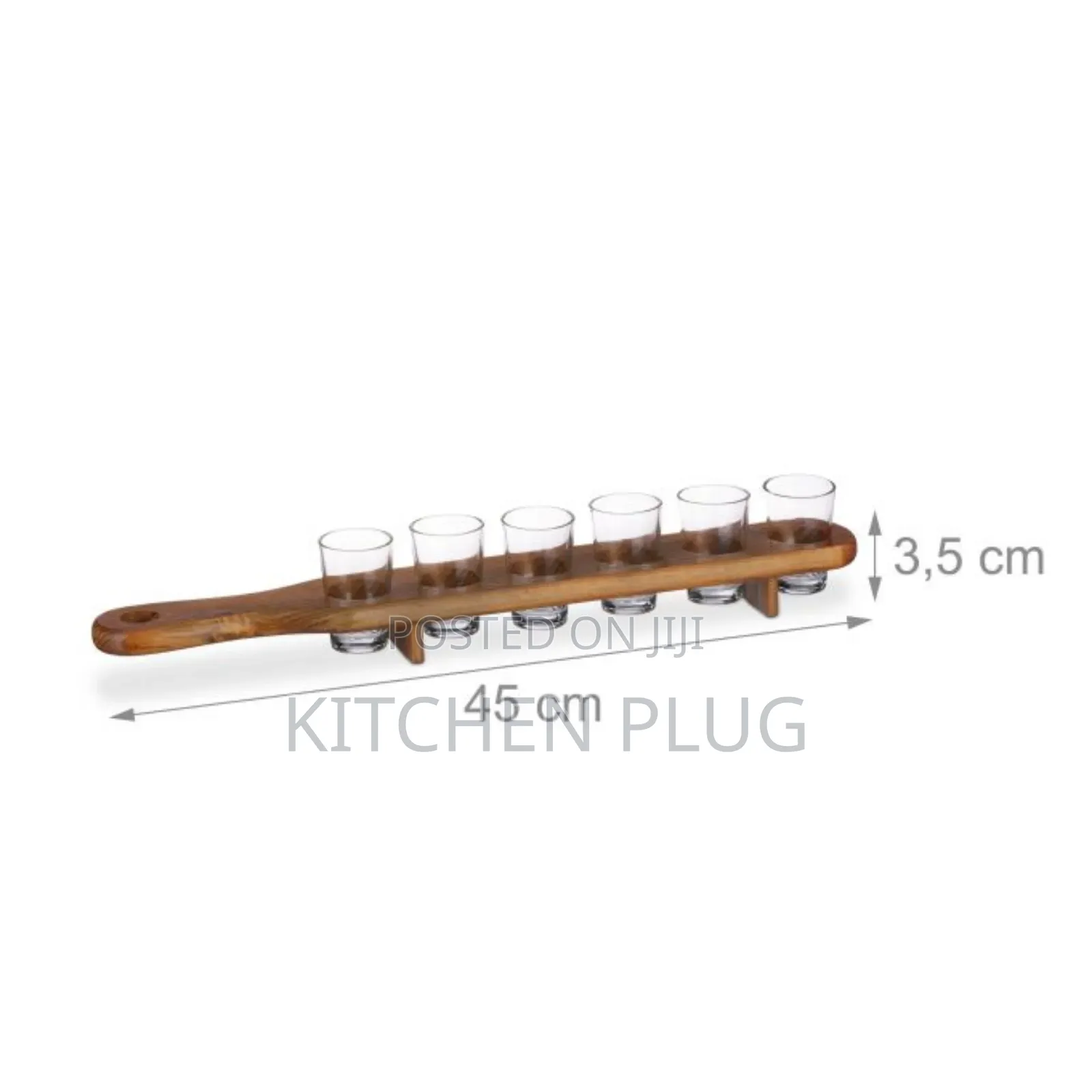 Wooden Shot Paddle Board With 6 Glasses