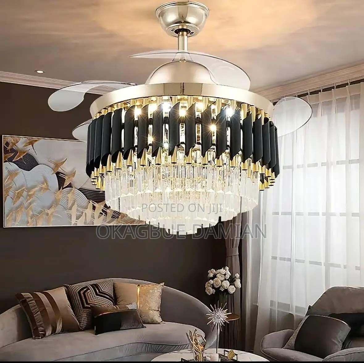 Crystal Chandelier Fan