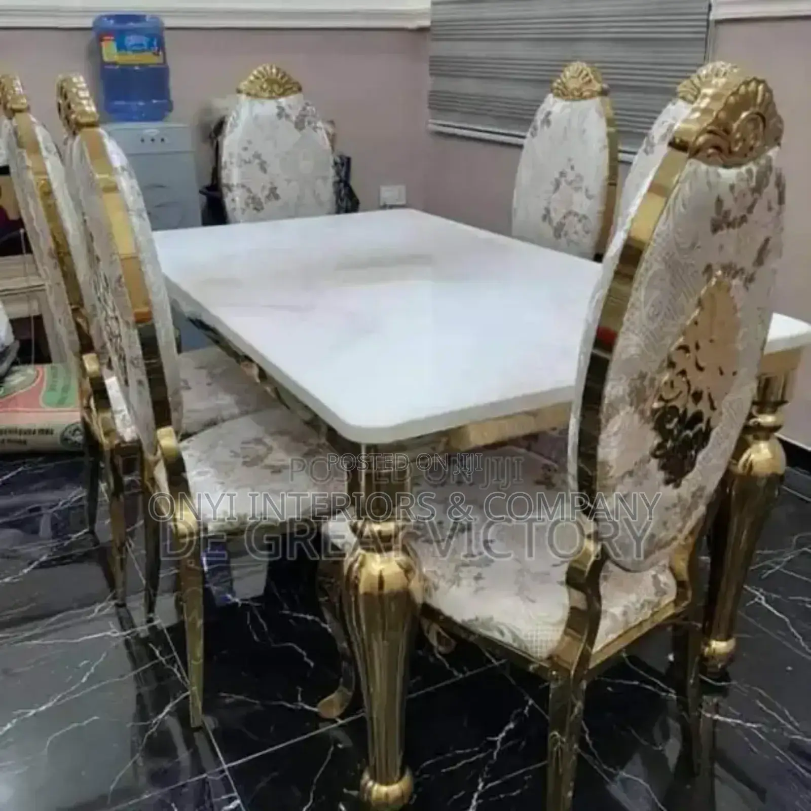 Classic New Modern Dining Table With 6 Chairs