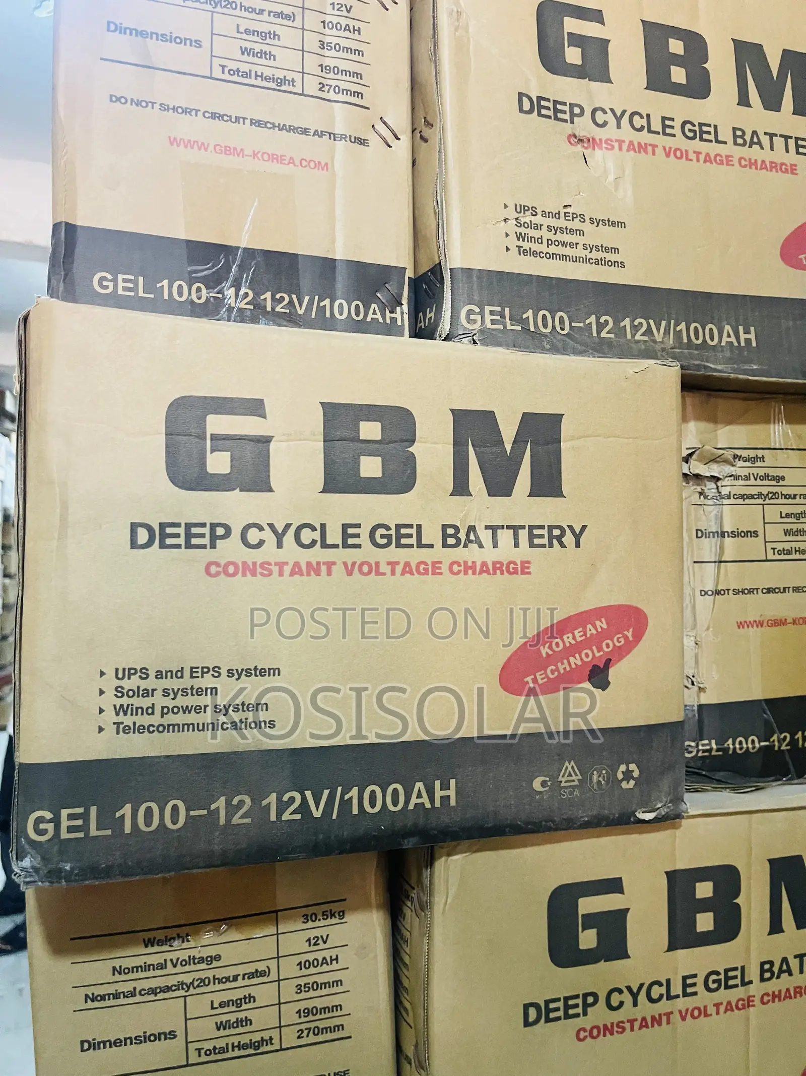 100ah 12v GBM Gel Battery