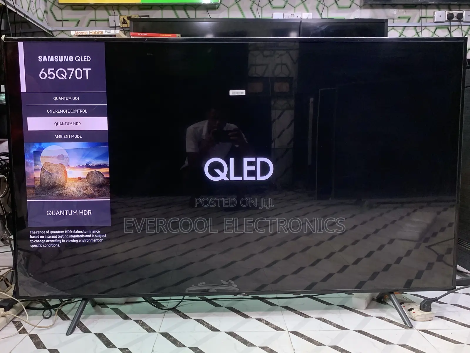 High-End 65” Samsung Qled Q70t Smart Tv With Netflix Airplay