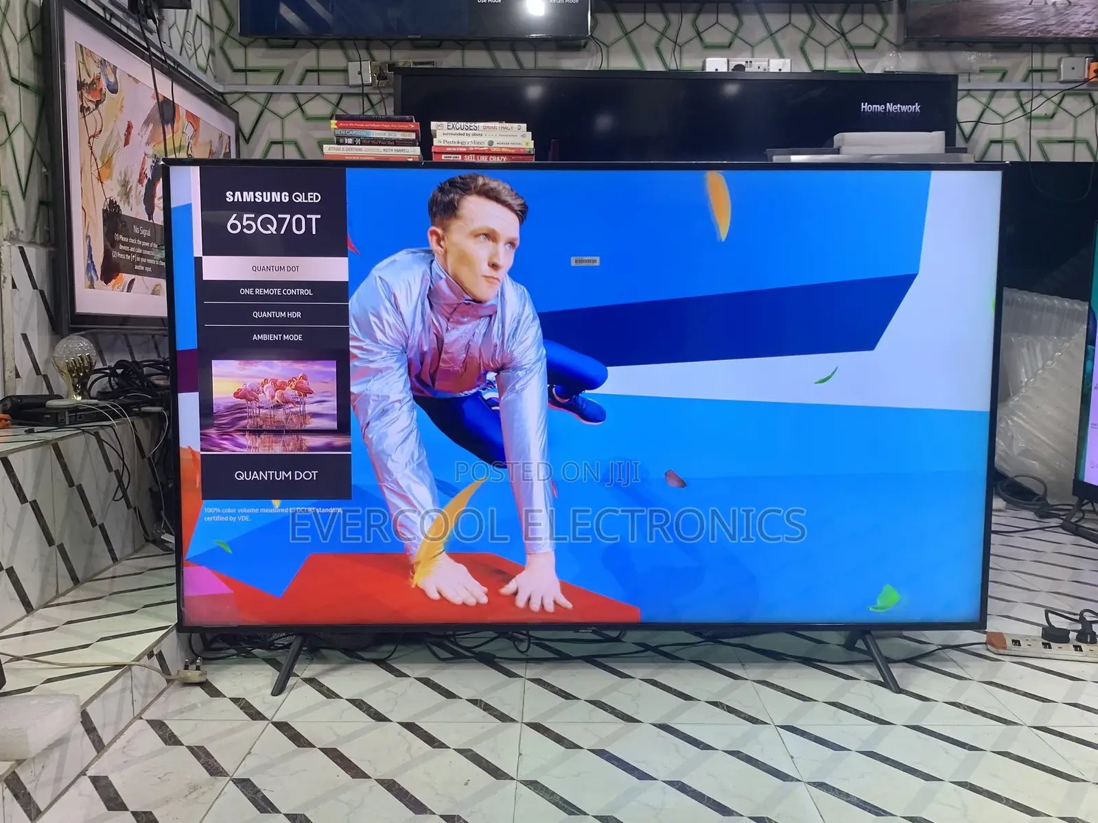 High-End 65” Samsung Qled Q70t Smart Tv With Netflix Airplay