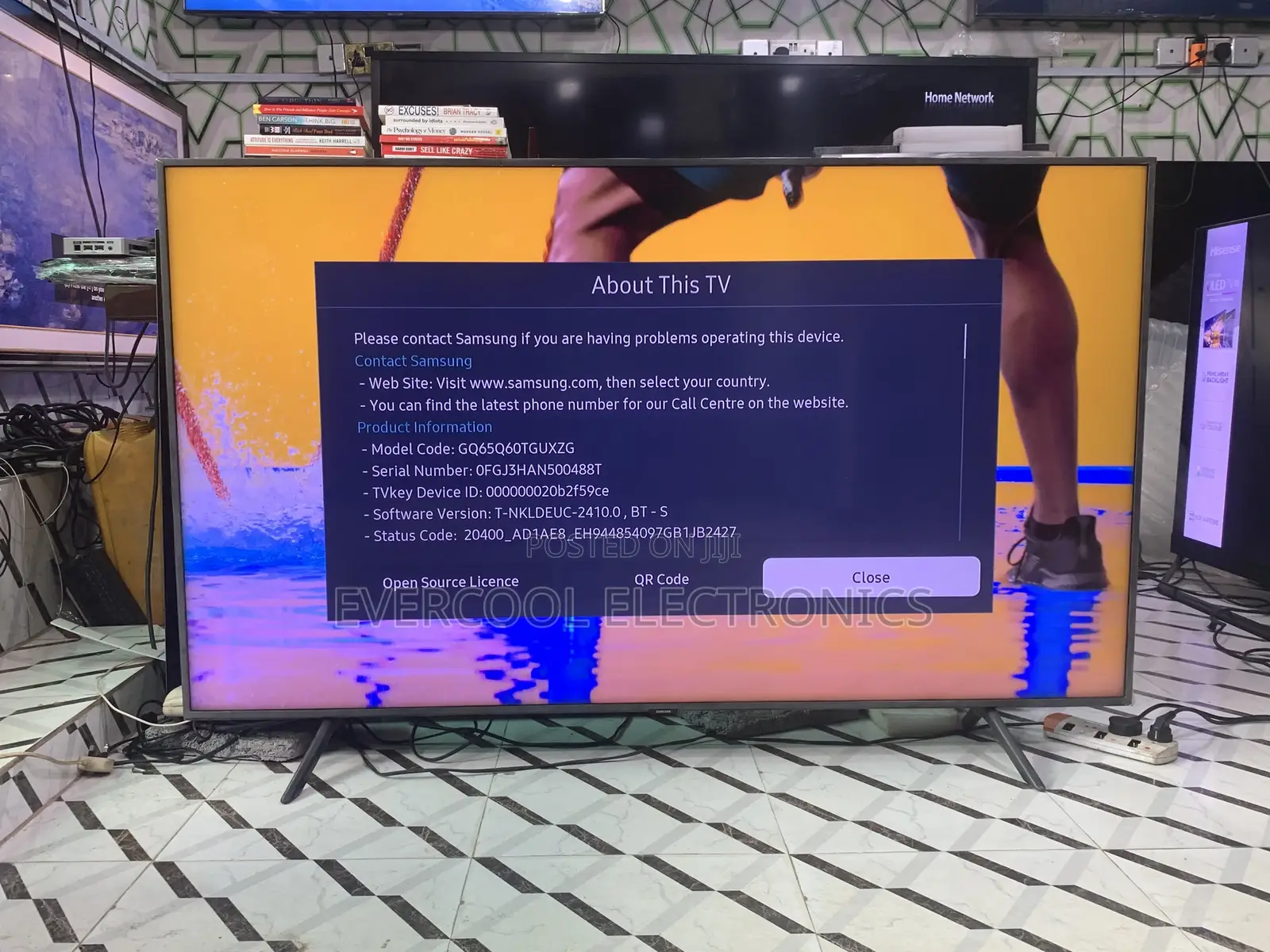 High-End 65” Samsung Qled Q70t Smart Tv With Netflix Airplay