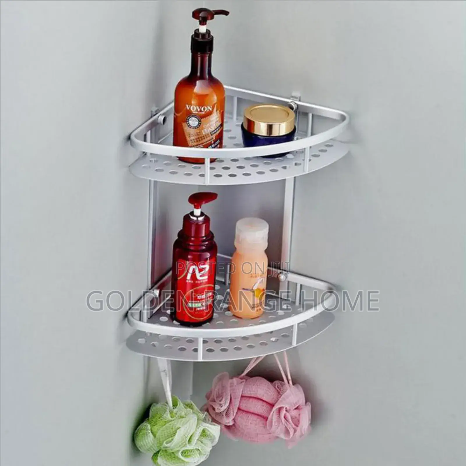 Rust-Resistant Corner Bathroom Shelf
