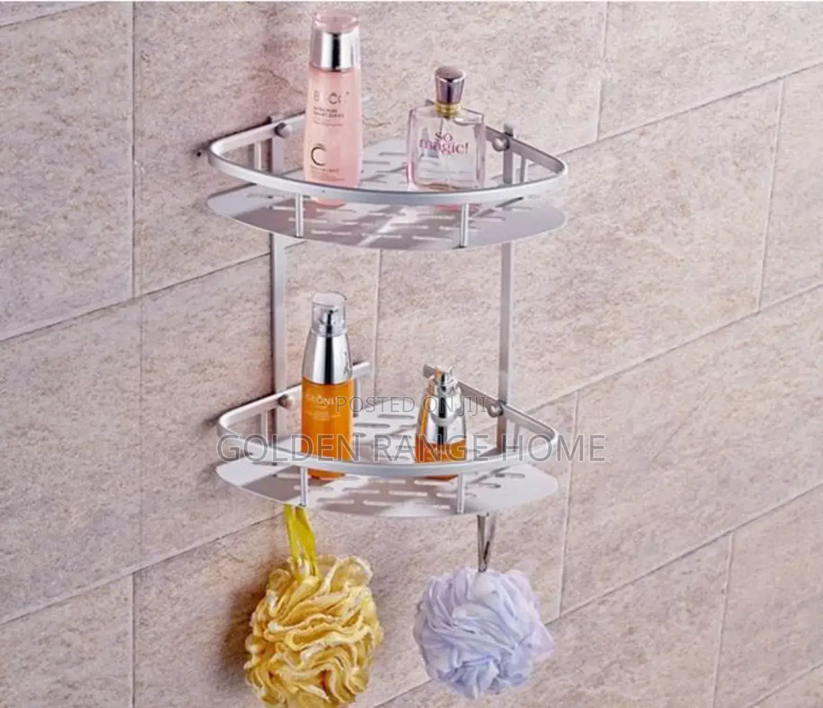 Rust-Resistant Corner Bathroom Shelf