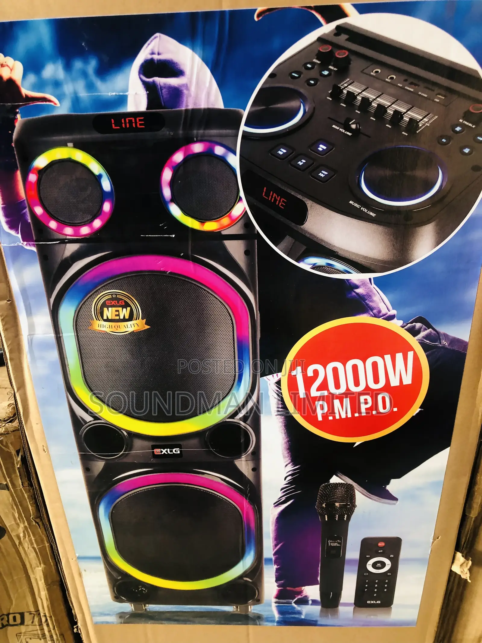 Exlg Heavy Bass Loud Party Speaker Public Address Pa System