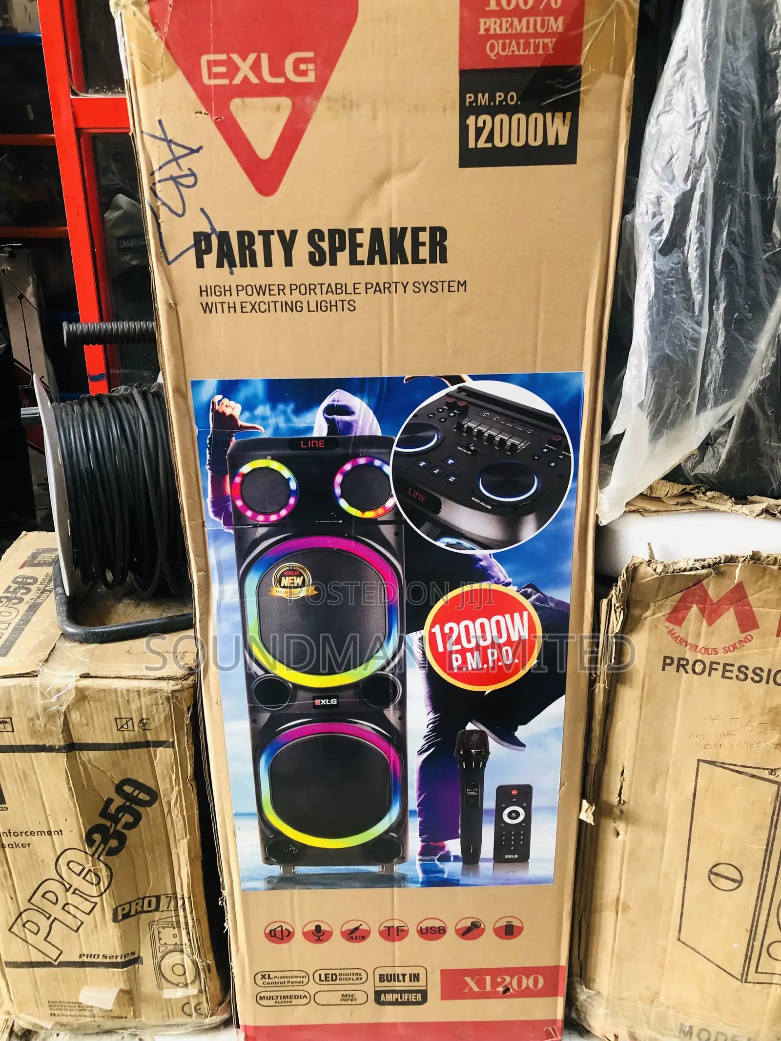 Exlg Heavy Bass Loud Party Speaker Public Address Pa System