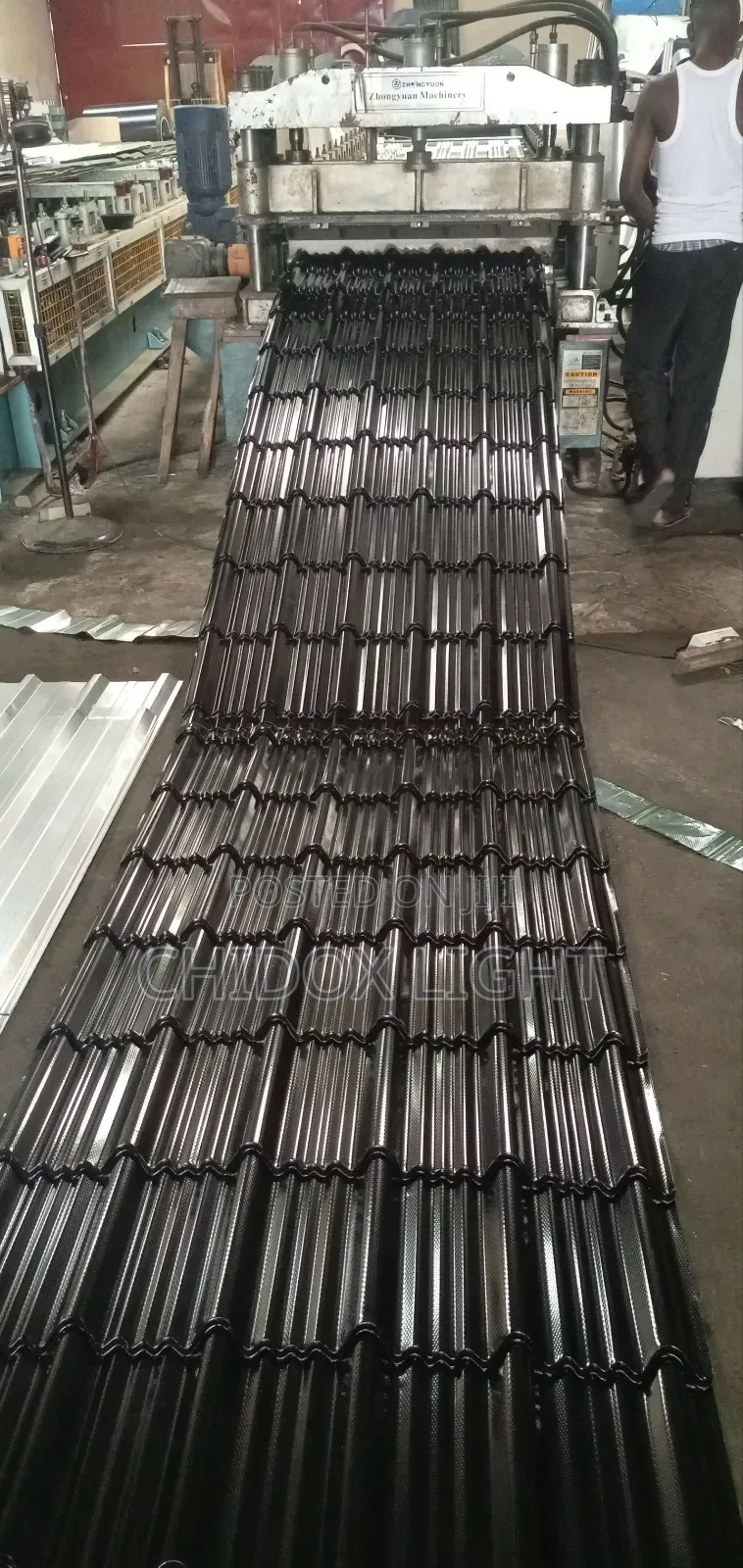 0.50 Step Tiles Design Aluminum Roofing Sheet Traffic Black