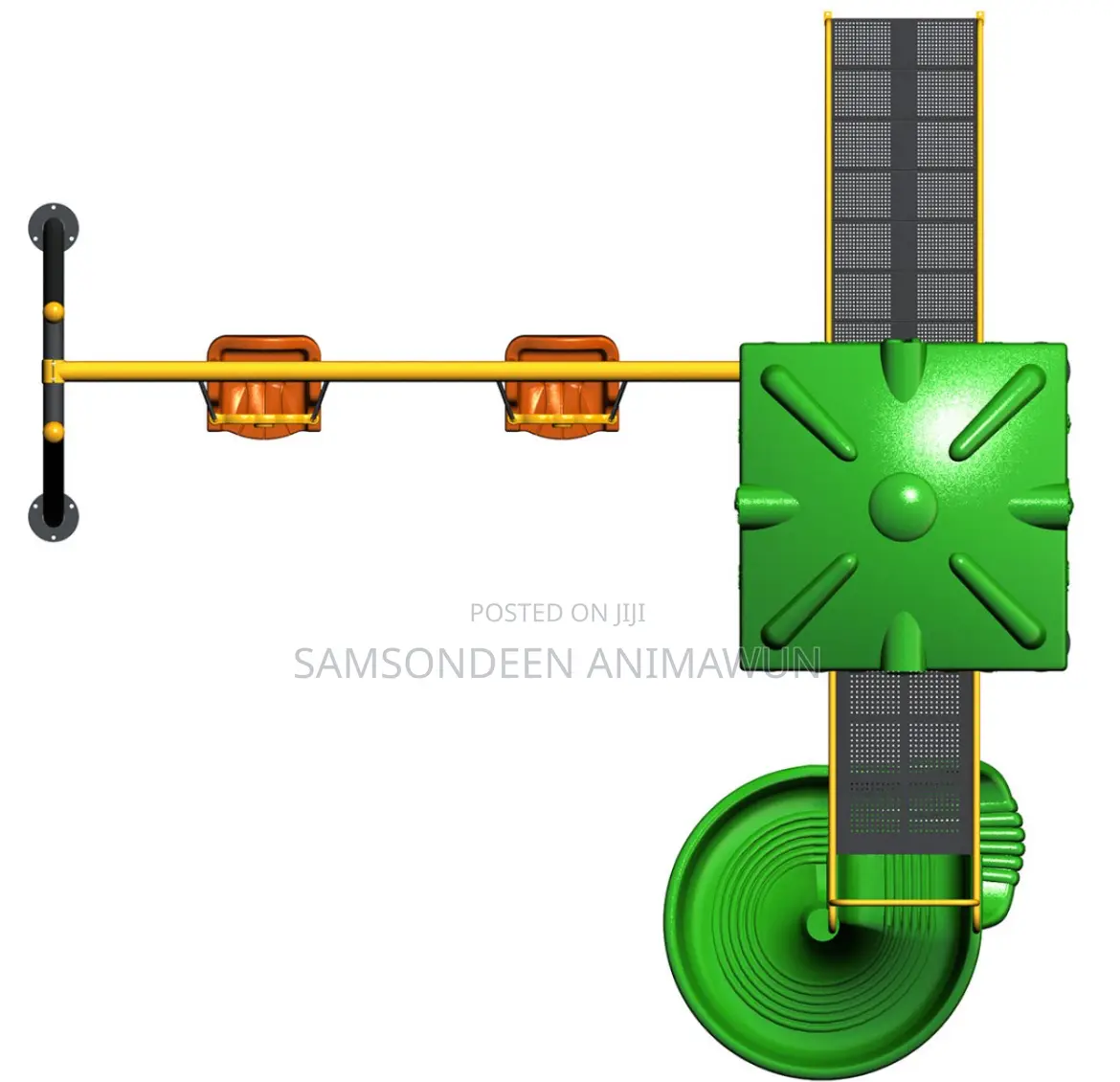 Giant Play Set With Spiral and Swing