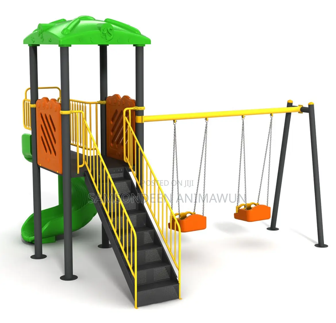 Giant Play Set With Spiral and Swing