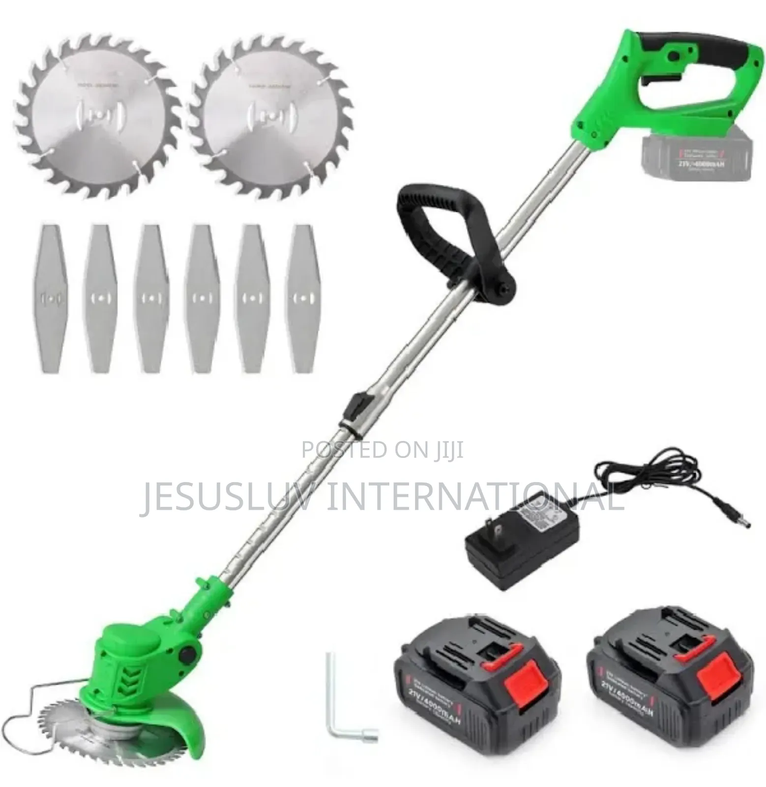 Grass Brush Cutter With 2 Rechargeable 48v Batteries