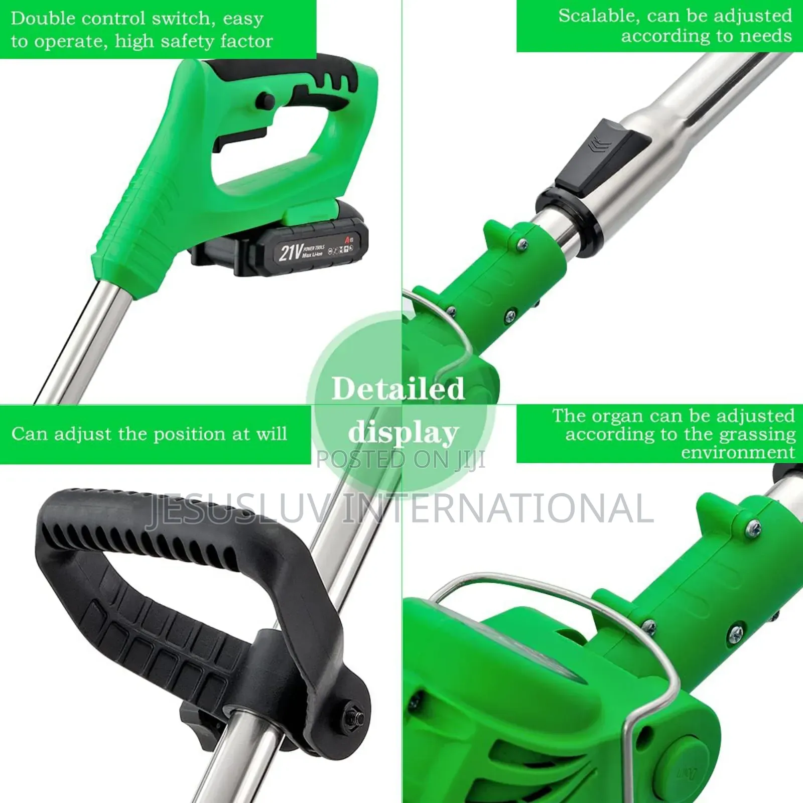 Grass Brush Cutter With 2 Rechargeable 48v Batteries