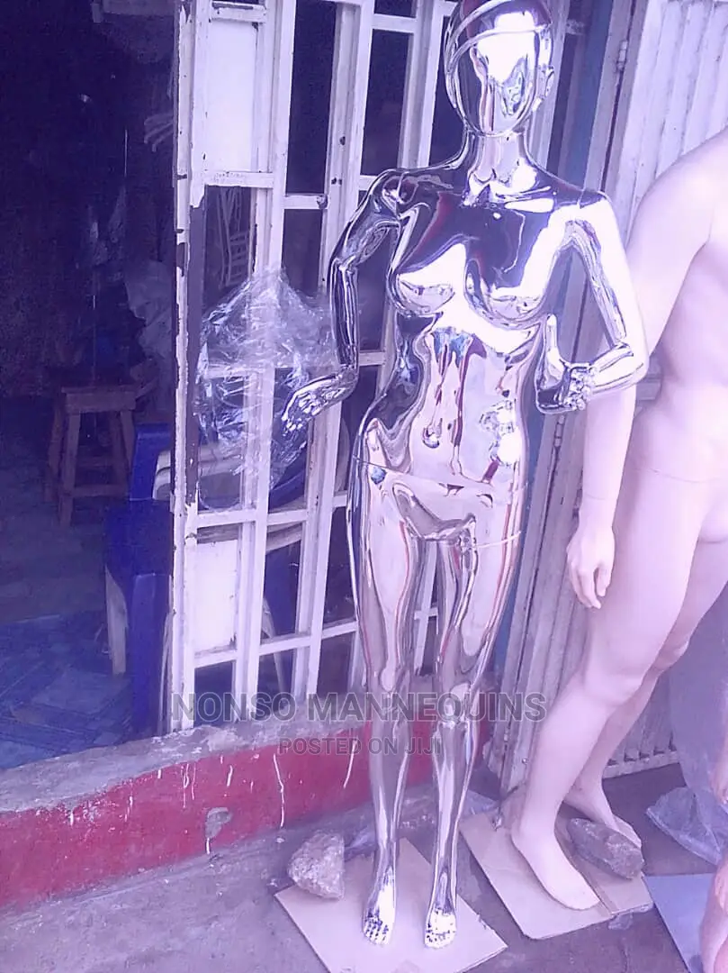 Silver Faceless Mannequin