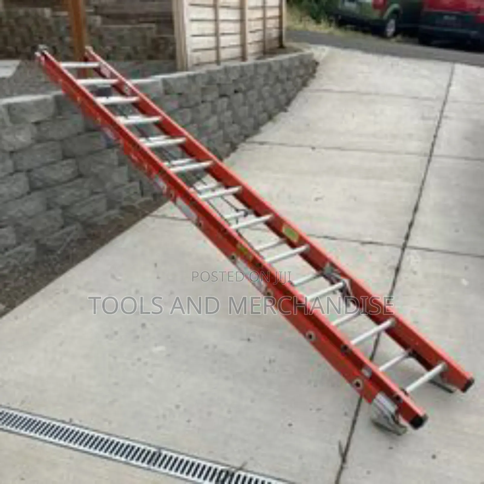 Fiberglass 12x2 Extension Ladder 24ft (For Electrical Work)