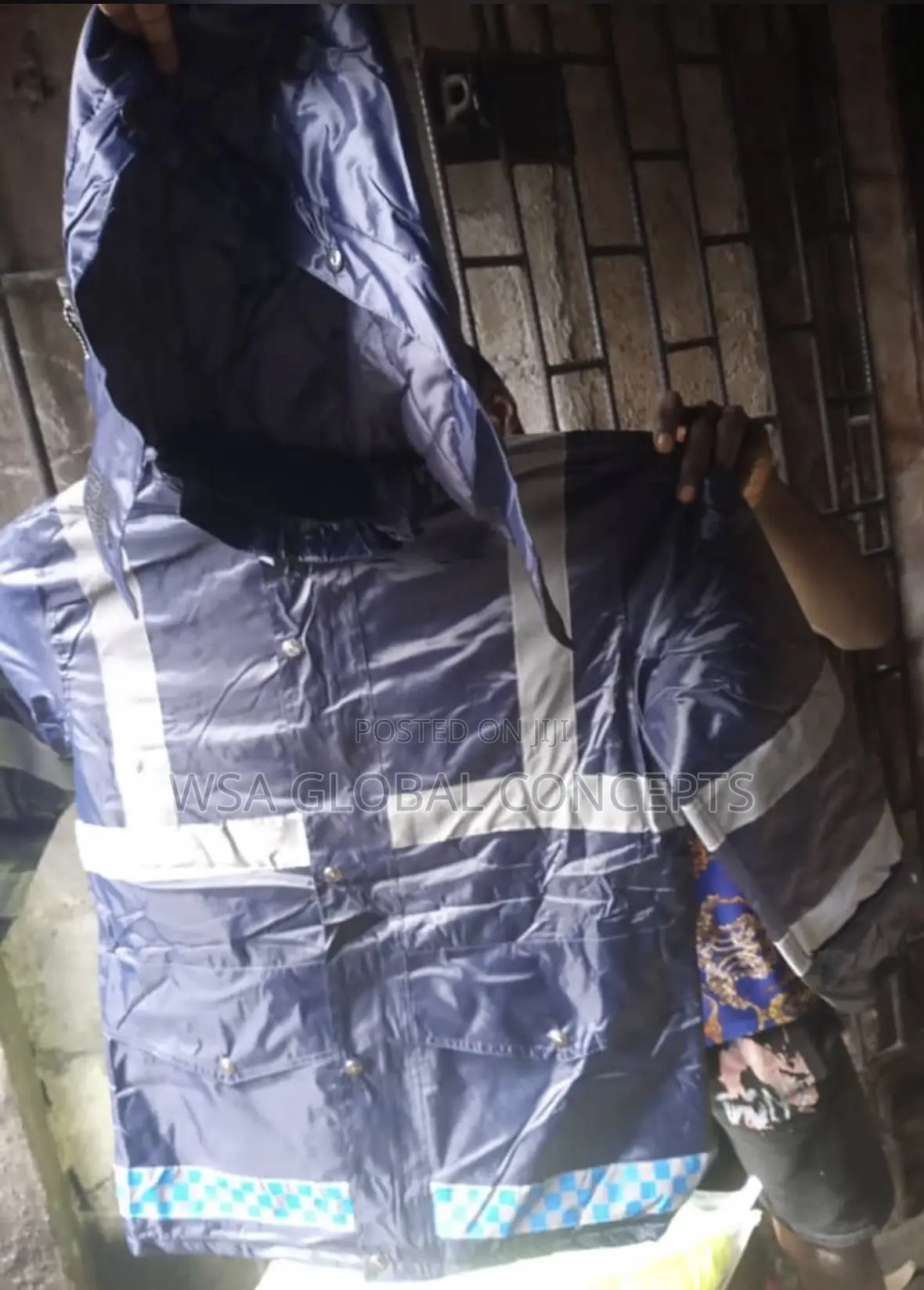 Polyester Raincoat Up&Down With Reflective