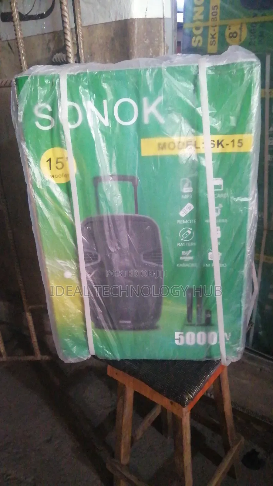 Sonok Multimedia Party Speaker Sk-15 5000w With 2 Mic