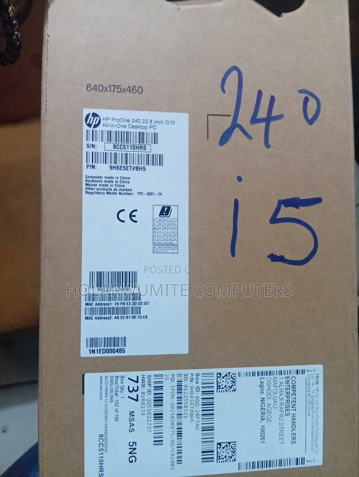 New HP ProOne 240 G10 All-in-One 8GB Intel Core I5 SSD 512GB