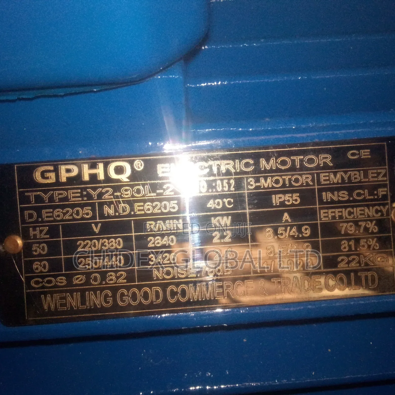 Original Brand New GPHQ Electric Motor 2.2kw 3hp