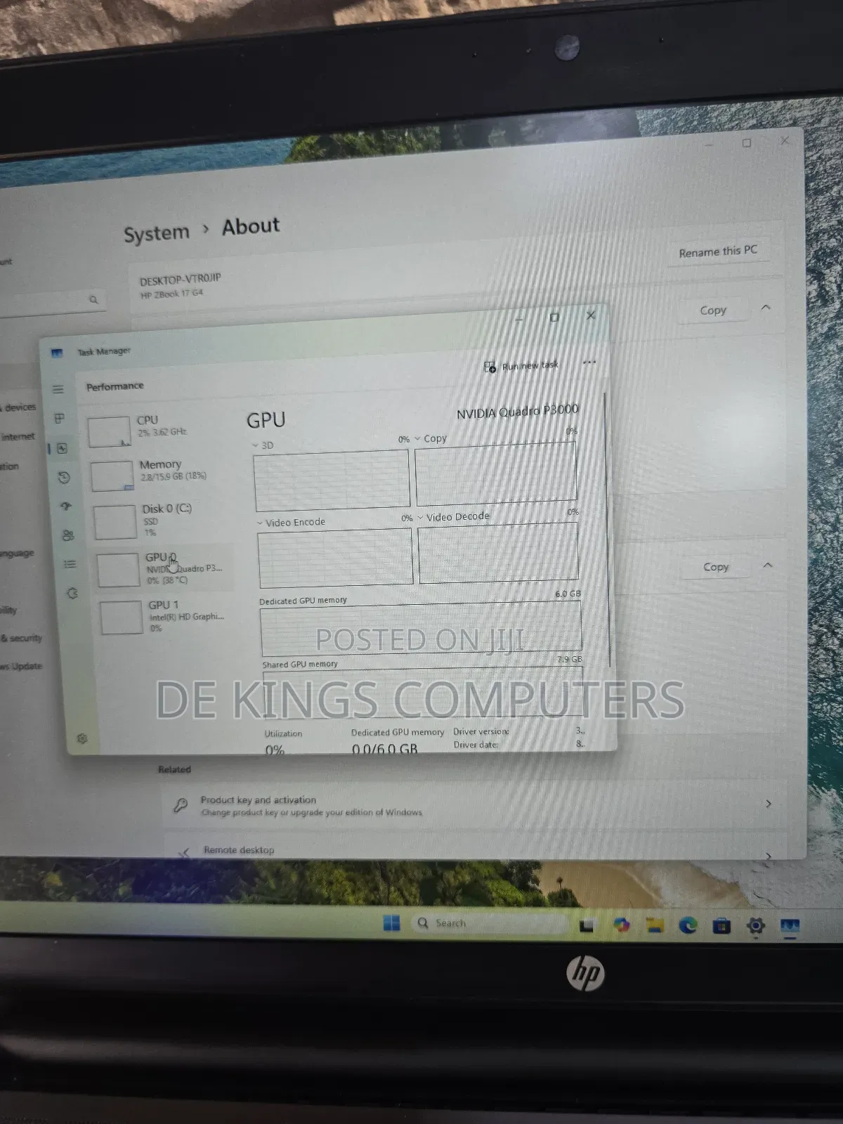 Laptop HP ZBook 17 G4 16GB Intel Core i7 SSD 512GB