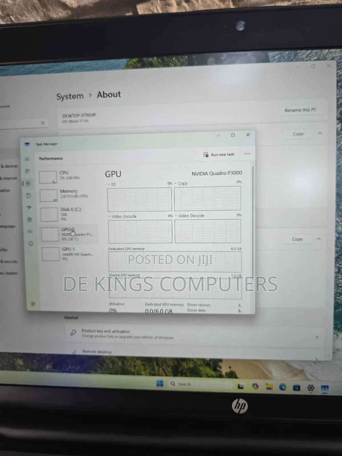 Laptop HP ZBook 17 G4 16GB Intel Core i7 SSD 512GB