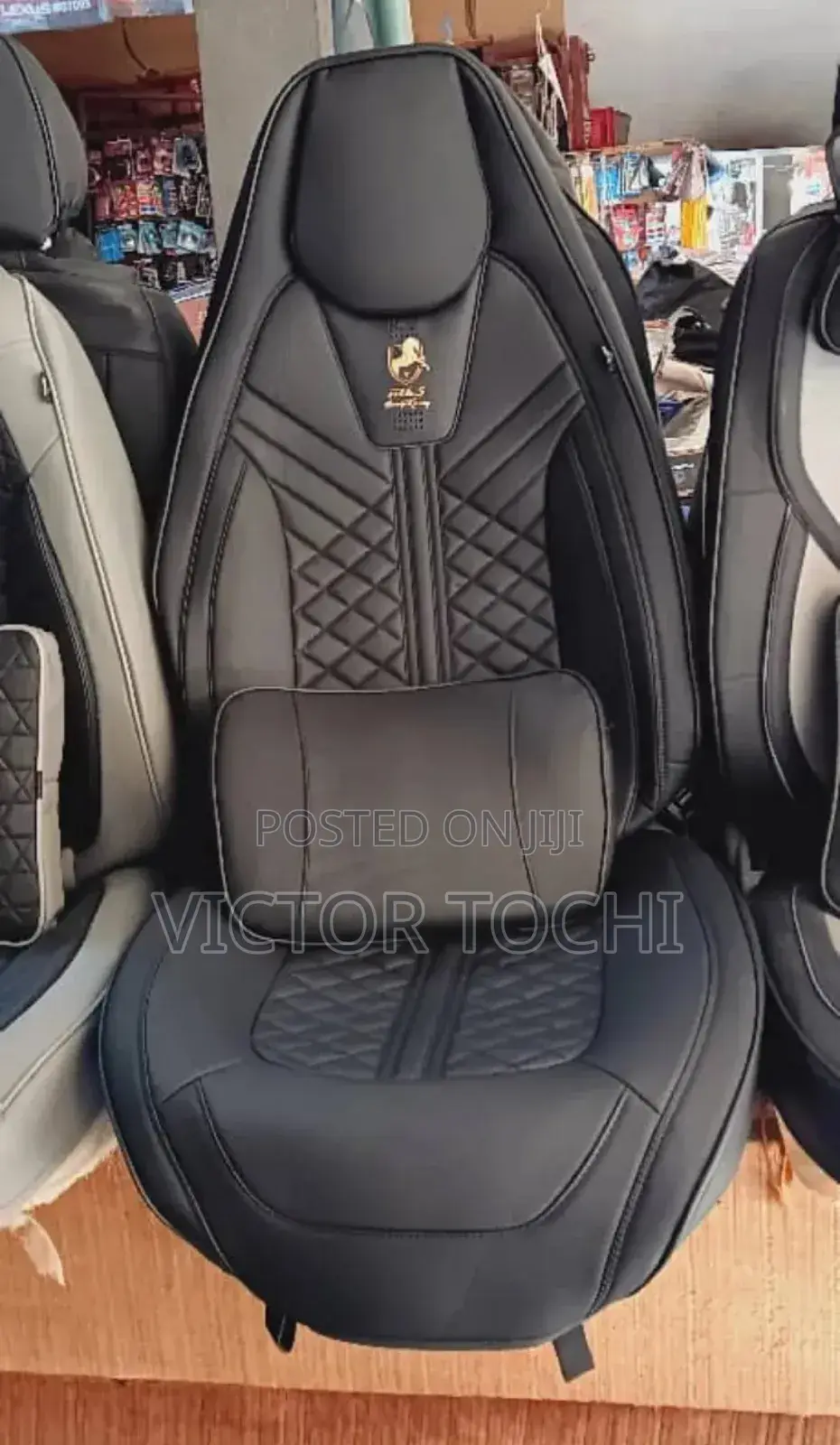 Plain Black Kings Seat Cover