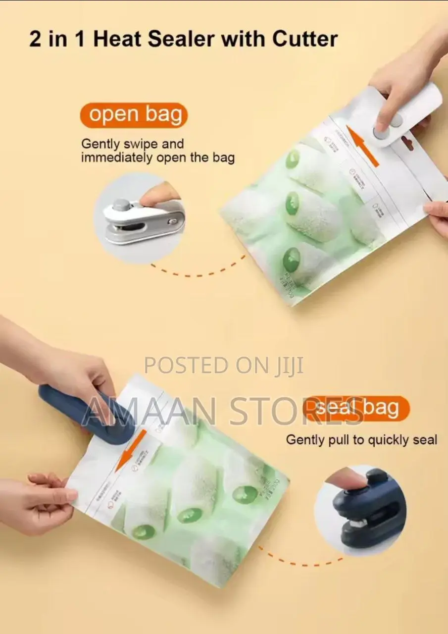 2-in-1 Mini Heat Sealer Cutter – Usb Rechargeable