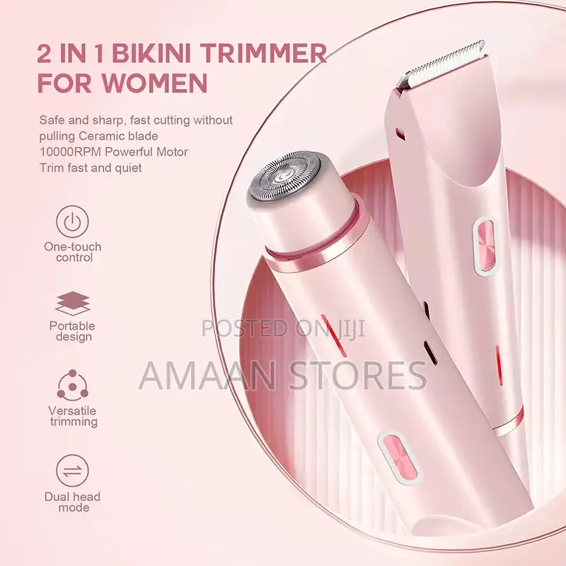 Waterproof Electric Shaver for Women – 2-in-1 Dual Head