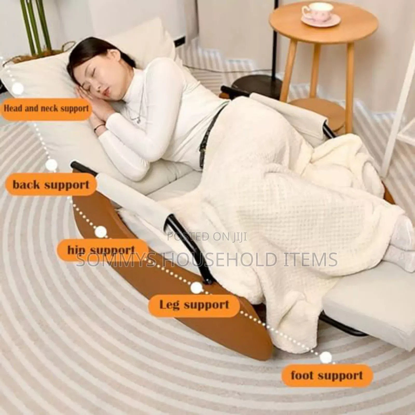 Foldable Rocking Chair With Foot Rest