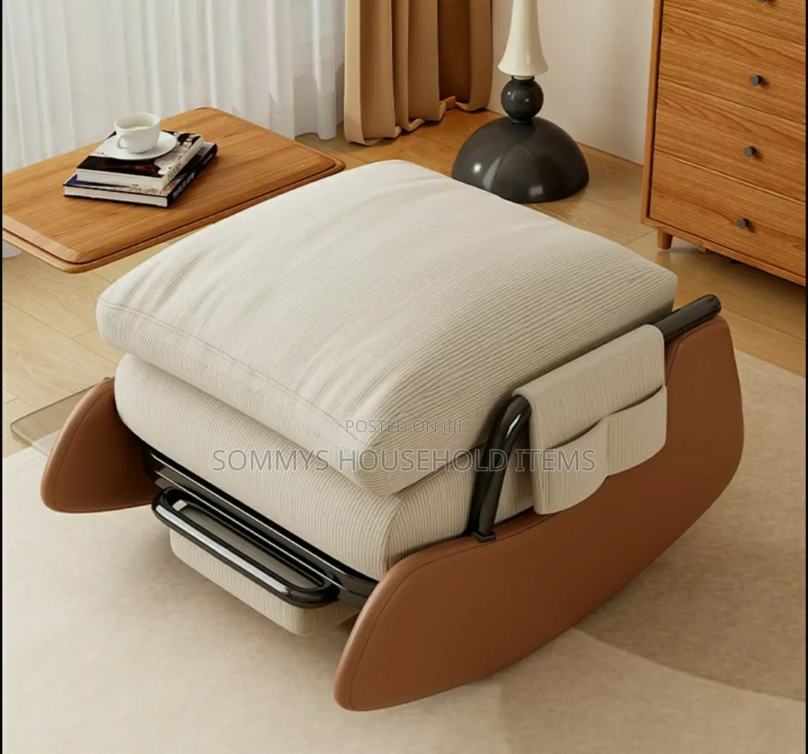 Foldable Rocking Chair With Foot Rest