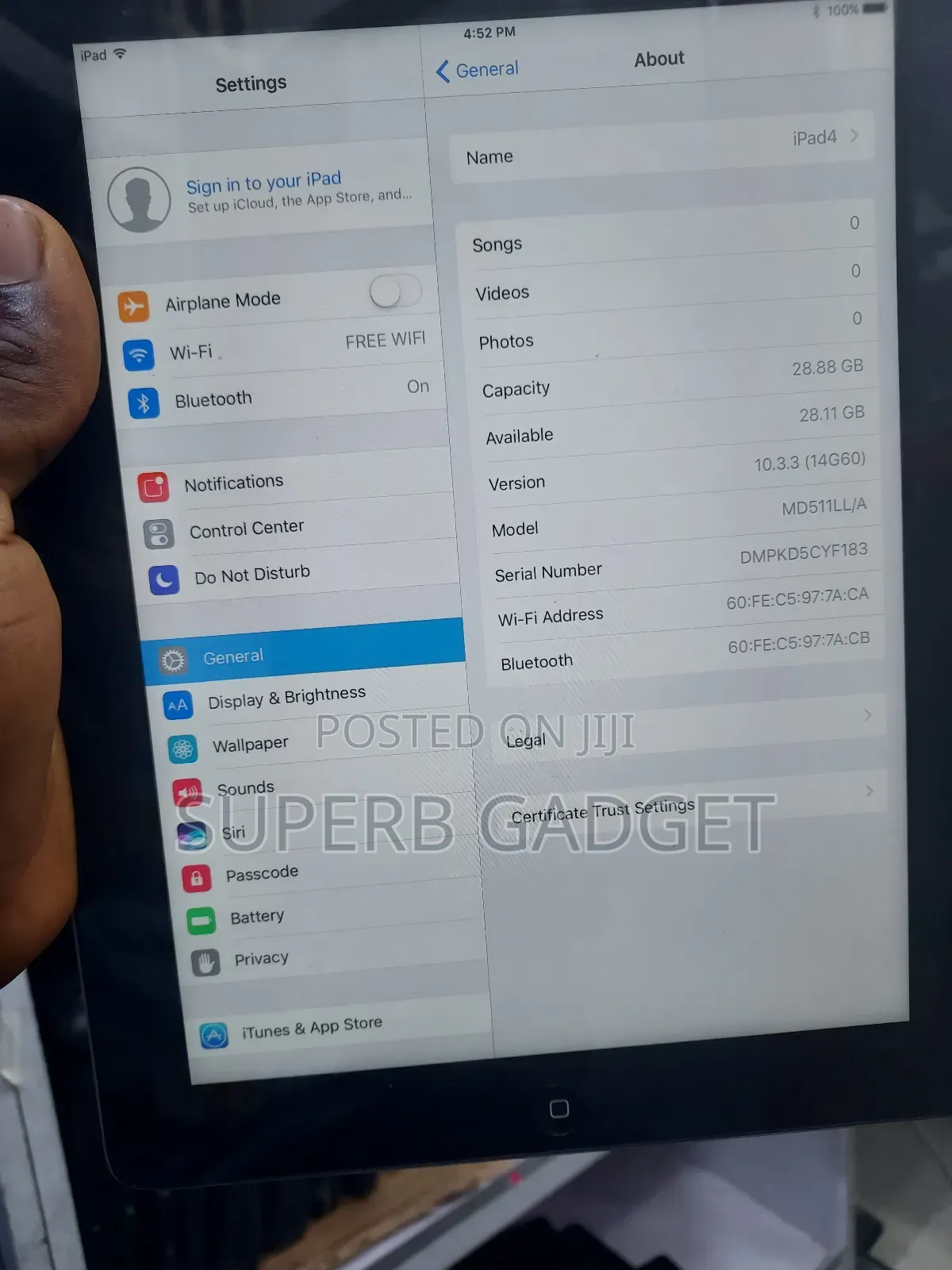 Apple iPad 4 Wi-Fi 32 GB Silver