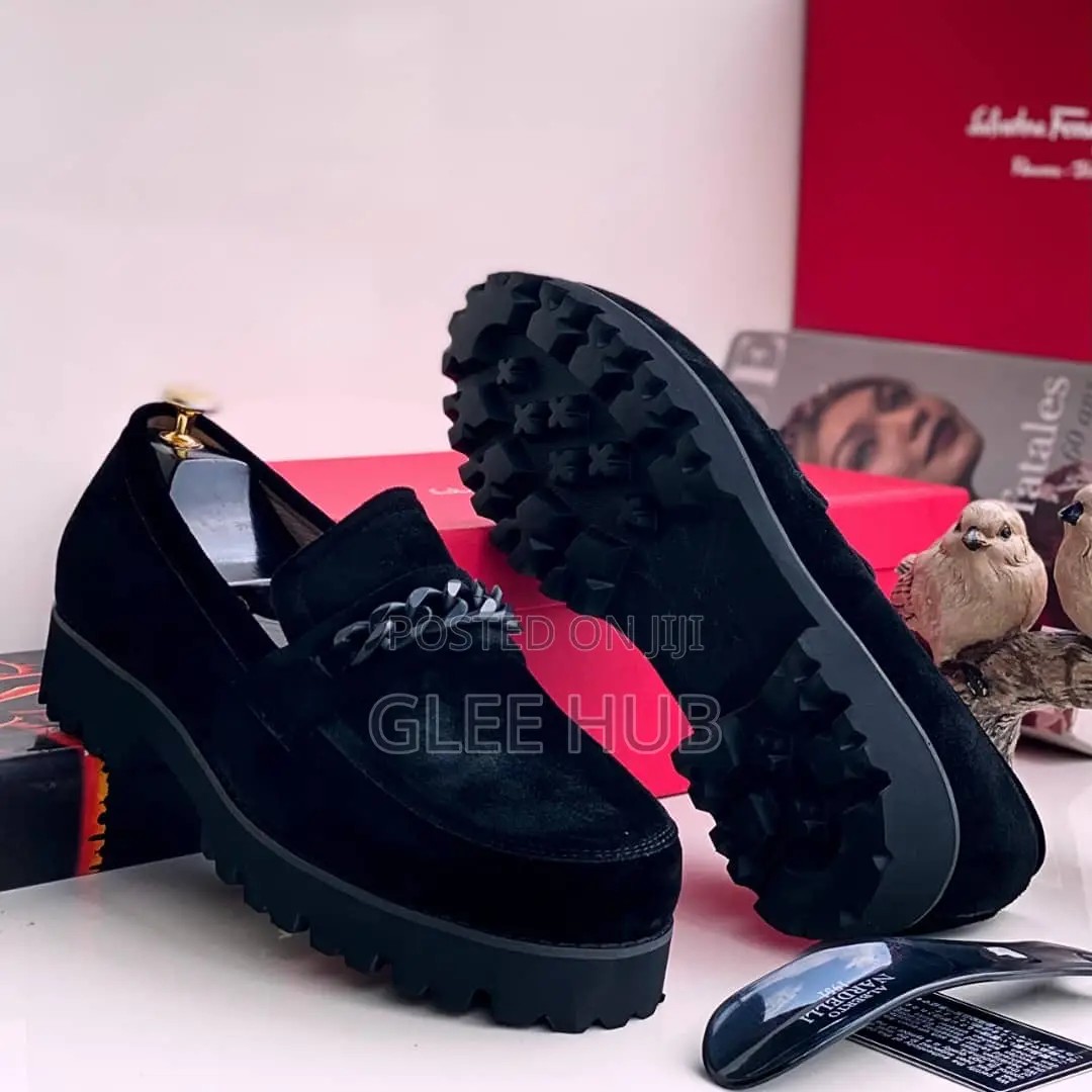 Suede Single-Chained Loafers for Men