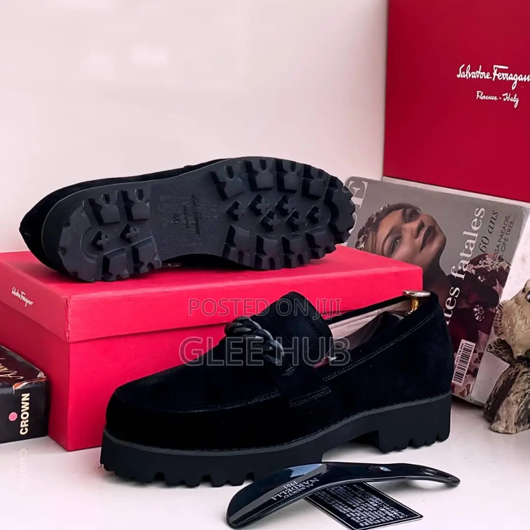 Suede Single-Chained Loafers for Men