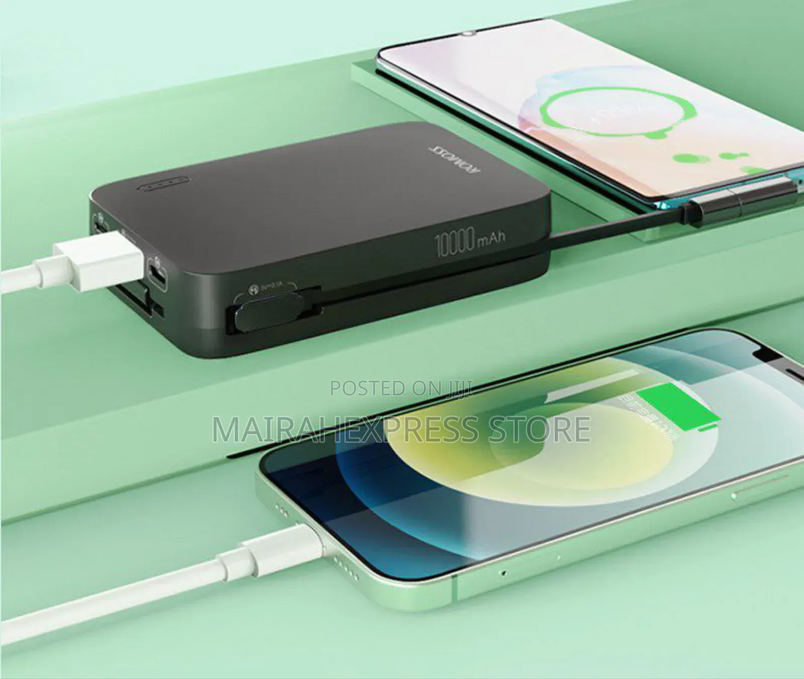 Romoss 10,000mah Powerbank With Inbuilt Cables