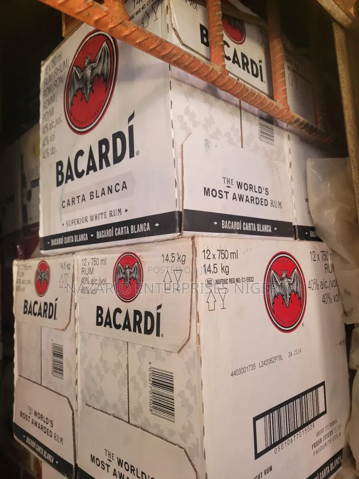 Bacardi Rum 750ml – Smooth Premium Rum by 12 Bottles