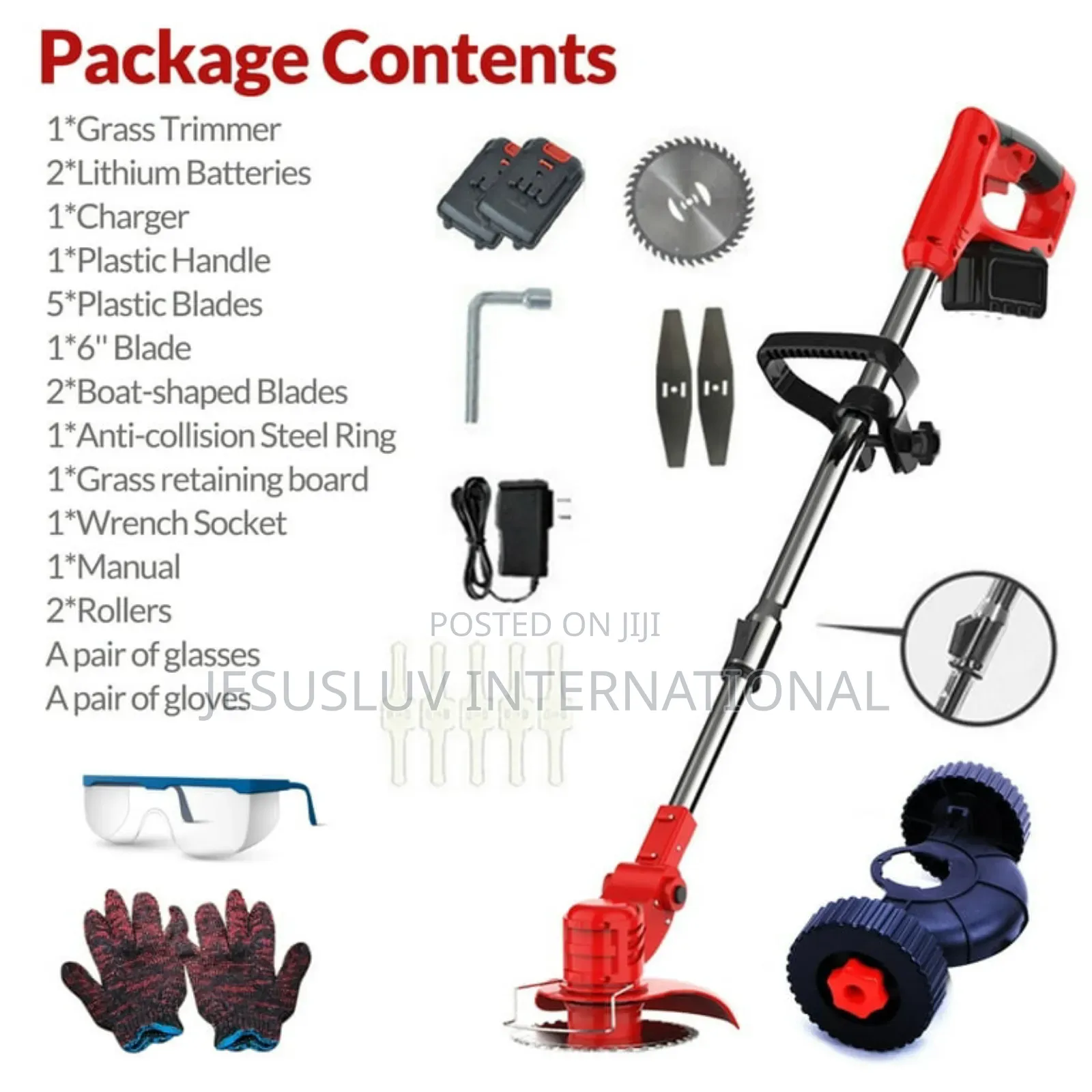 Grass Trimmer/Edger Lawn /Brush Cutter With 2 Batteries 48v