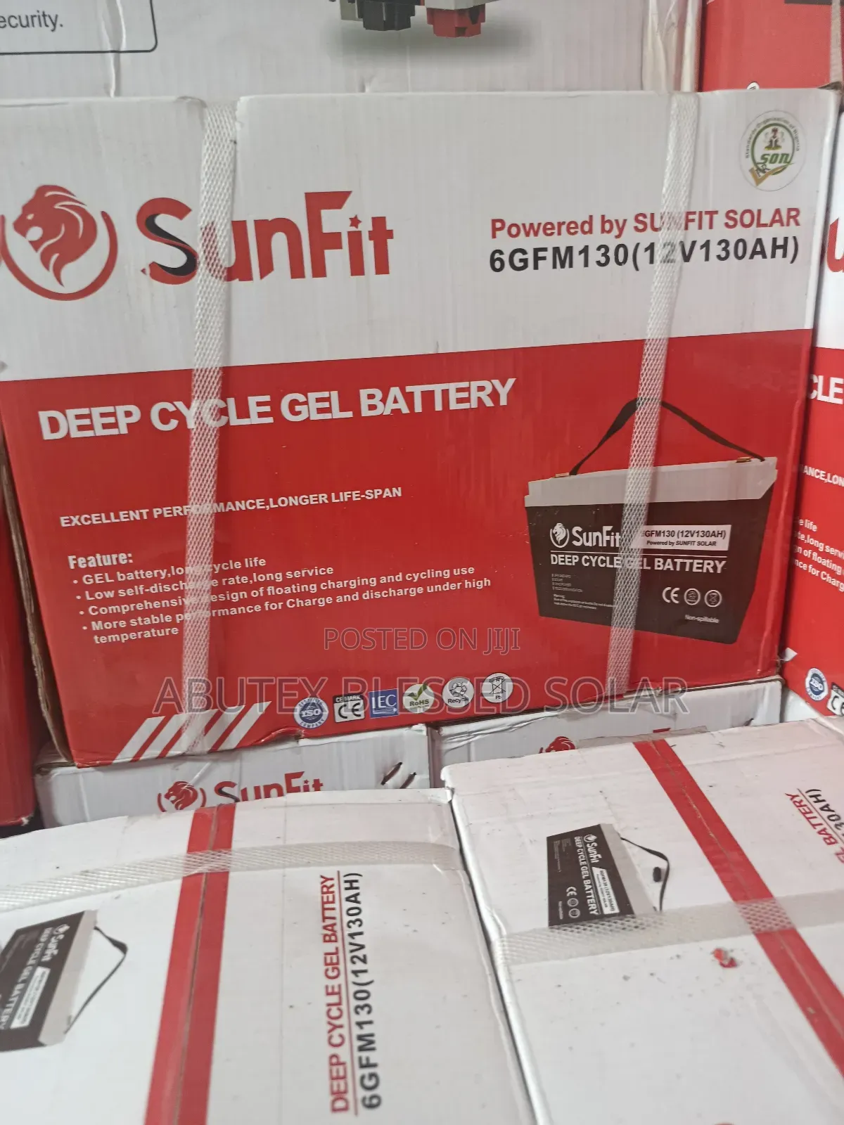 130ah 12v Sunfit Deep Cycle Gel