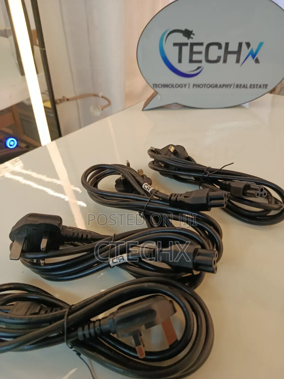 Long Power Cable for Laptop Pc - 3 Pins. 2 Meter