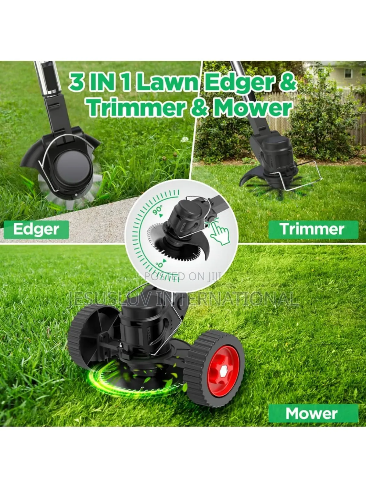 Grass Trimmer Edger,Weed Cutter Lawn With 2 Batteries 48v