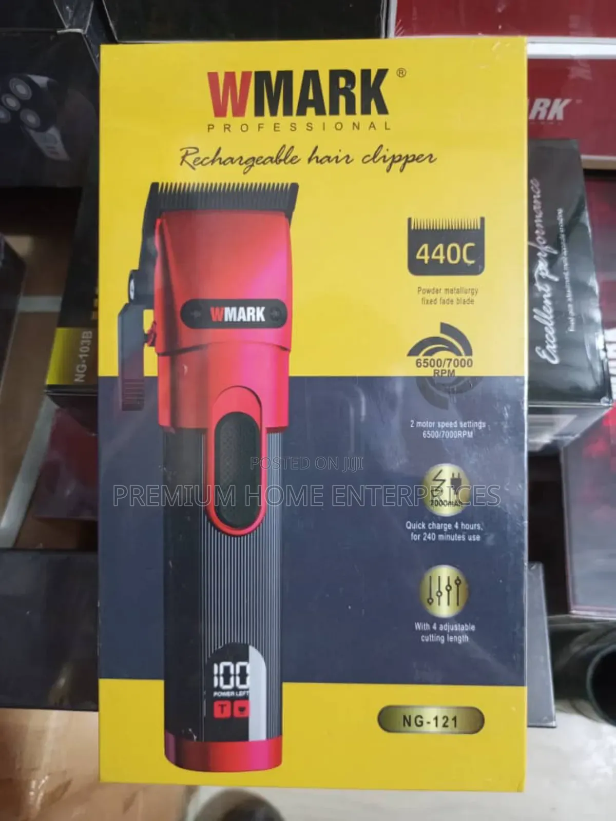 Wmark Ng-121 Ceramic Blade Hair Clipper With Led Display