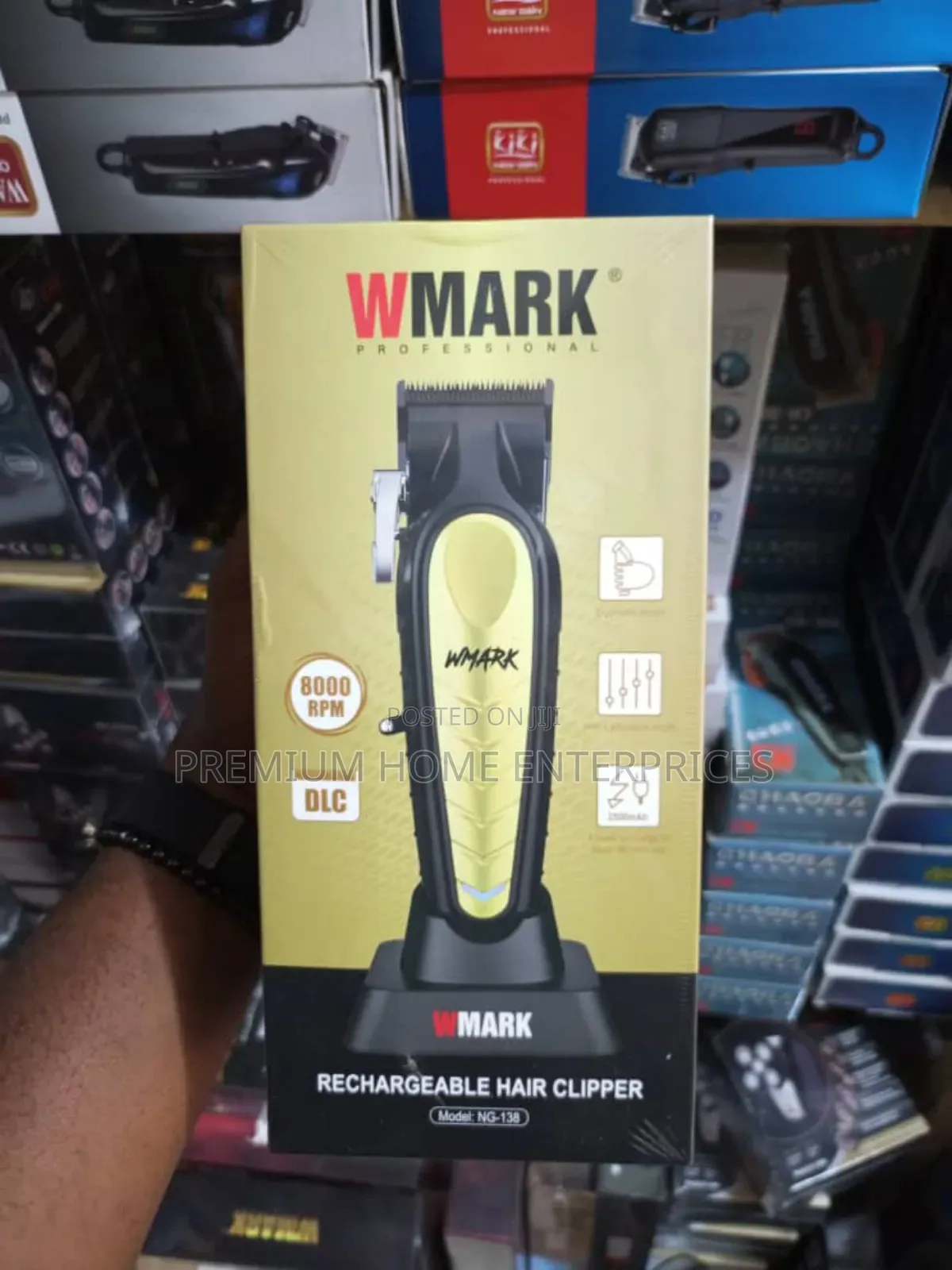 Wmark Ng-138 Men's Hair Clipper 8500 RPM DLC Blade With Base