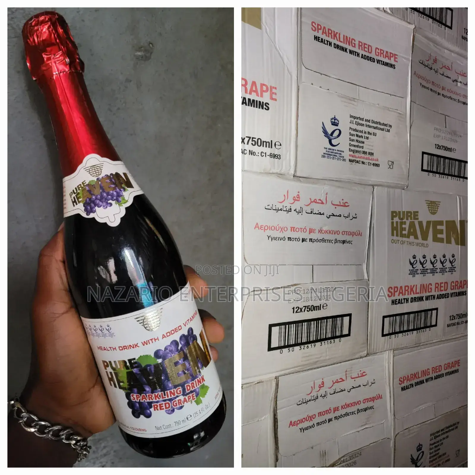 Pure Heaven Sparkling Drink 750ml – By 12 Bottles