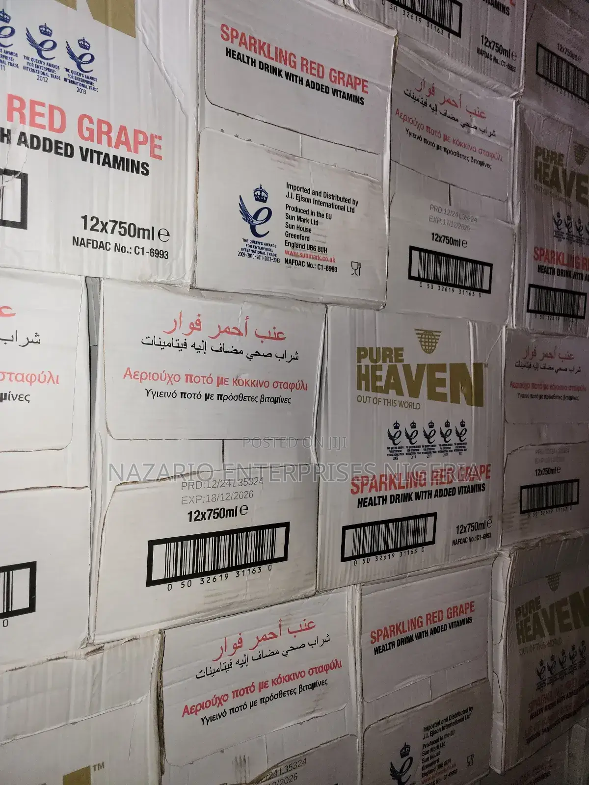 Pure Heaven Sparkling Drink 750ml – By 12 Bottles
