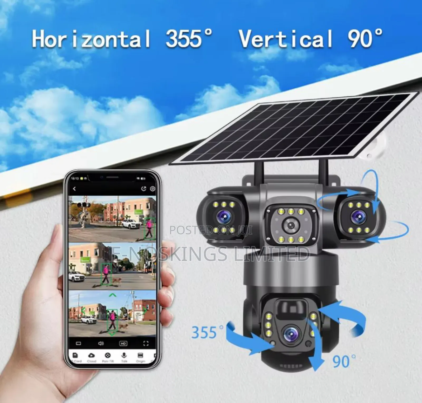 V380 Solar Camera 3 Lens View
