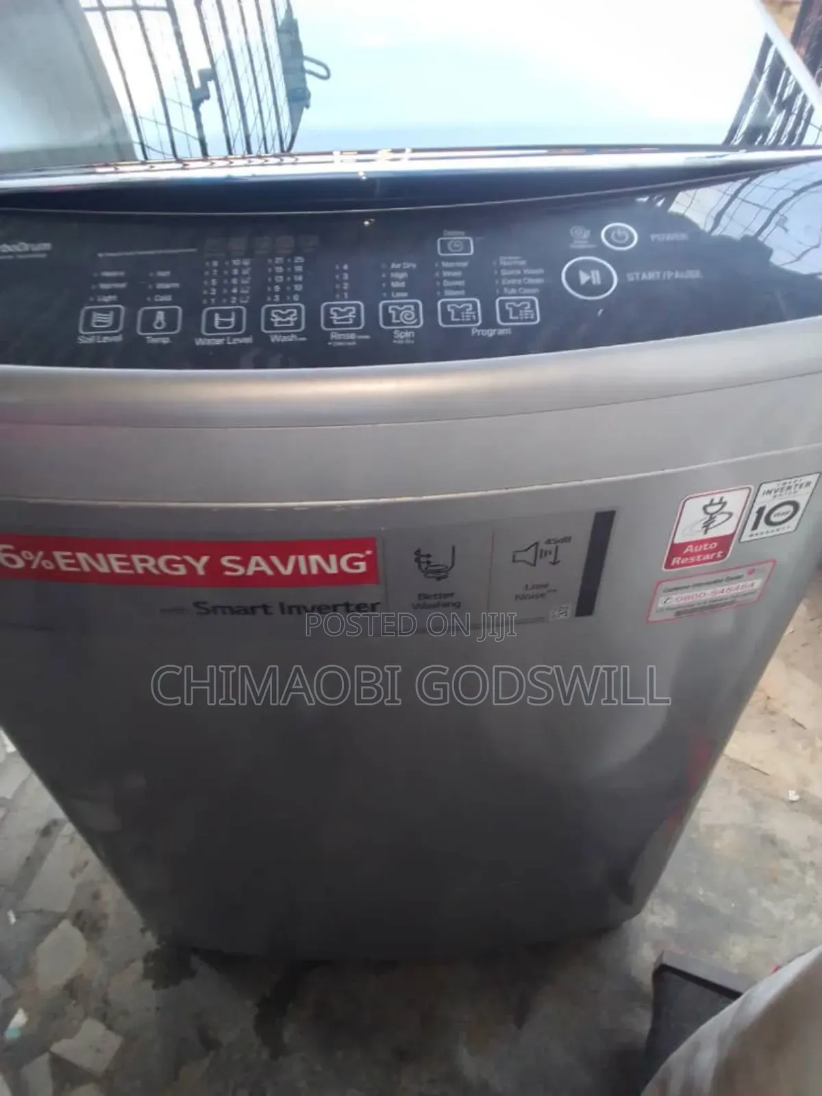 Original Inverter Top Loader Lg 17 Kg Washing Machine