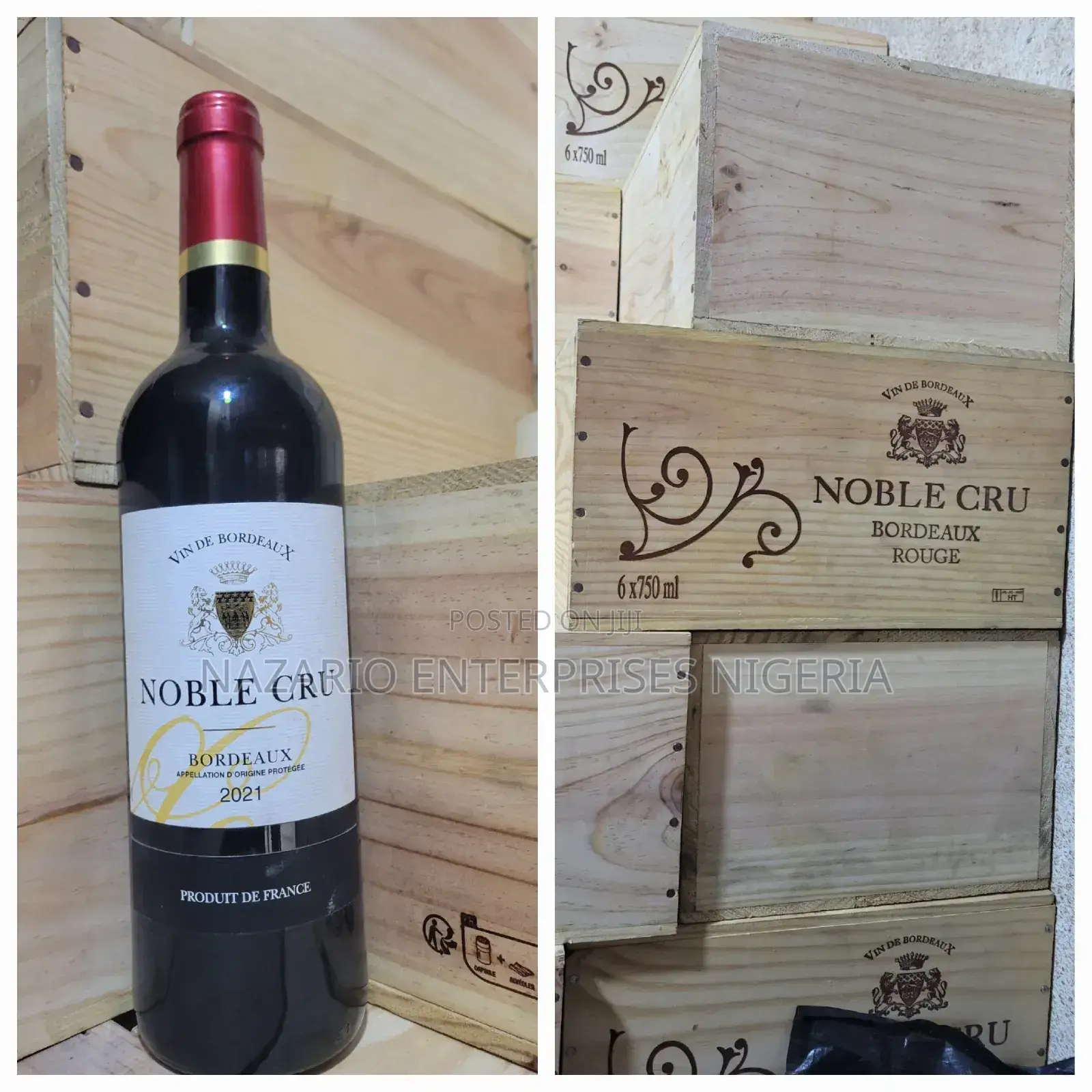 Noble Cru Bordeaux Red Wine 750ml by 12 Bottles